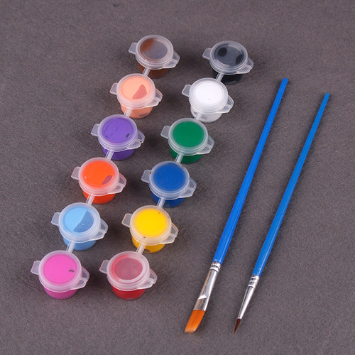 diy丙烯颜料儿童手工原木画