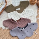 韩版ins婴儿棉质围嘴波点星星围兜宝宝新生儿口水巾华夫格小围嘴