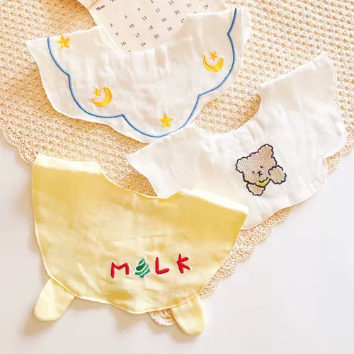 Летний тонкий марлевый брендовый детский слюнявчик для новорожденных, хлопковый мягкий нагрудник