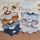 韩版ins风婴儿围嘴双面可用新生儿口水巾纯棉花瓣食饭兜