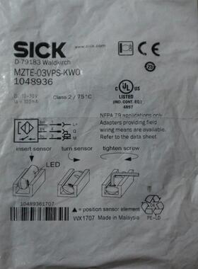 议价施克SICK传器 MZTE-03VPS-KW0 1048936