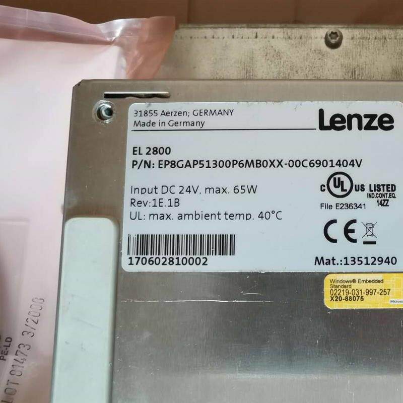 议价Lenze伦茨EL2800触摸屏幕EP8GAP51300P6MB0XX-00C6901404V