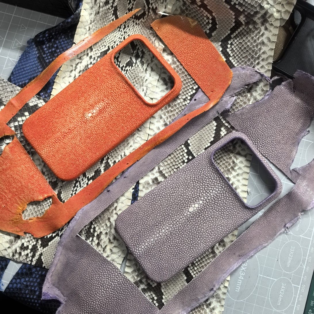 MEIP适用于苹果/Apple奢华IPhone17PROMAX魔鬼鱼皮套珍珠鱼手机壳奢华定制IPHON17AIR小众喜好稀有皮套高端