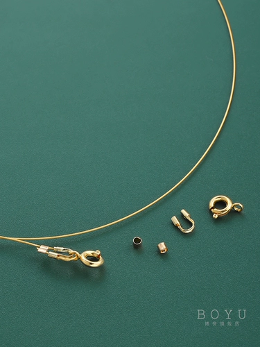 Браслет из жемчуга, ожерелье, набор материалов, стальная проволка с аксессуарами ручной работы с бусинами, золото 14 карат, DIY