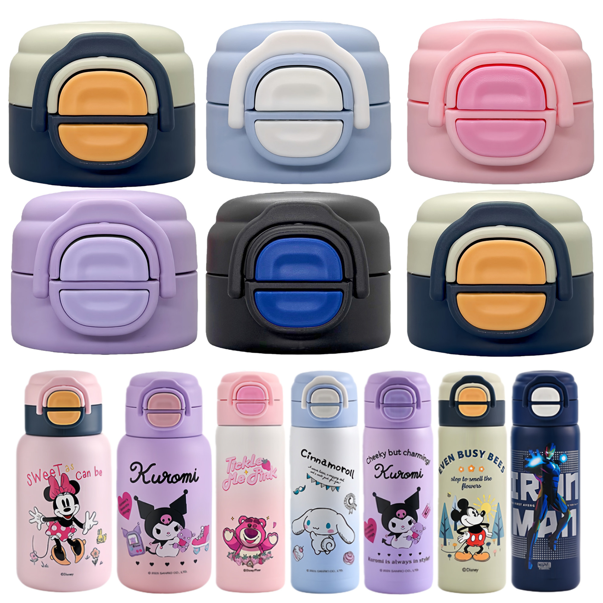 迪士尼儿童保温杯盖双饮盖子配件