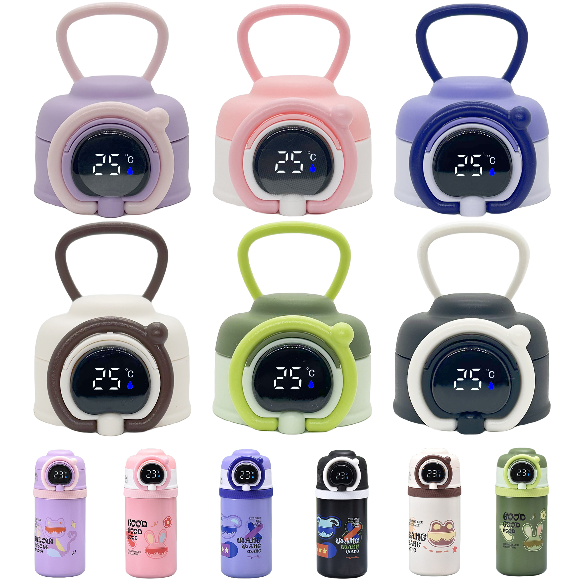 智能溫顯款兒童保溫杯配件蓋子