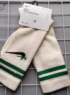 耐克ED PLS CSH CRW 1P一双装男女缓震双钩AF1高筒运动袜DQ9165