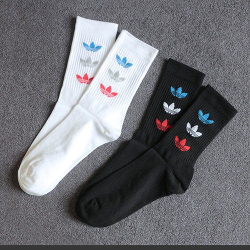 阿迪达斯男女中筒两双装运动袜