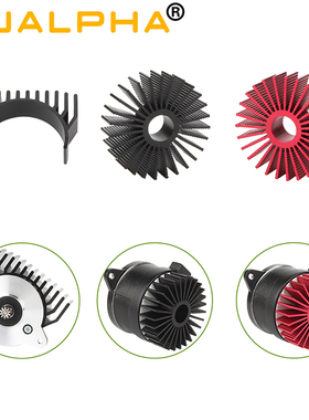 MUALPHA 36圆形步进电机散热片K1MAX风叶罩套支架外壳辅助散热