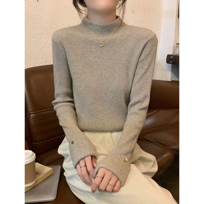 修身保暖内搭半高领打底衫