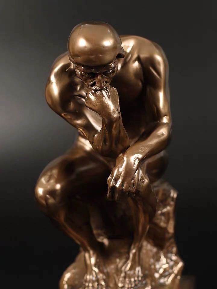 家居摆件直销欧式现代雕塑工艺品罗丹艺术品思想者思考者仿铜摆设