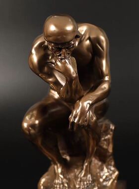 家居摆件直销欧式现代雕塑工艺品罗丹艺术品思想者思考者仿铜摆i.