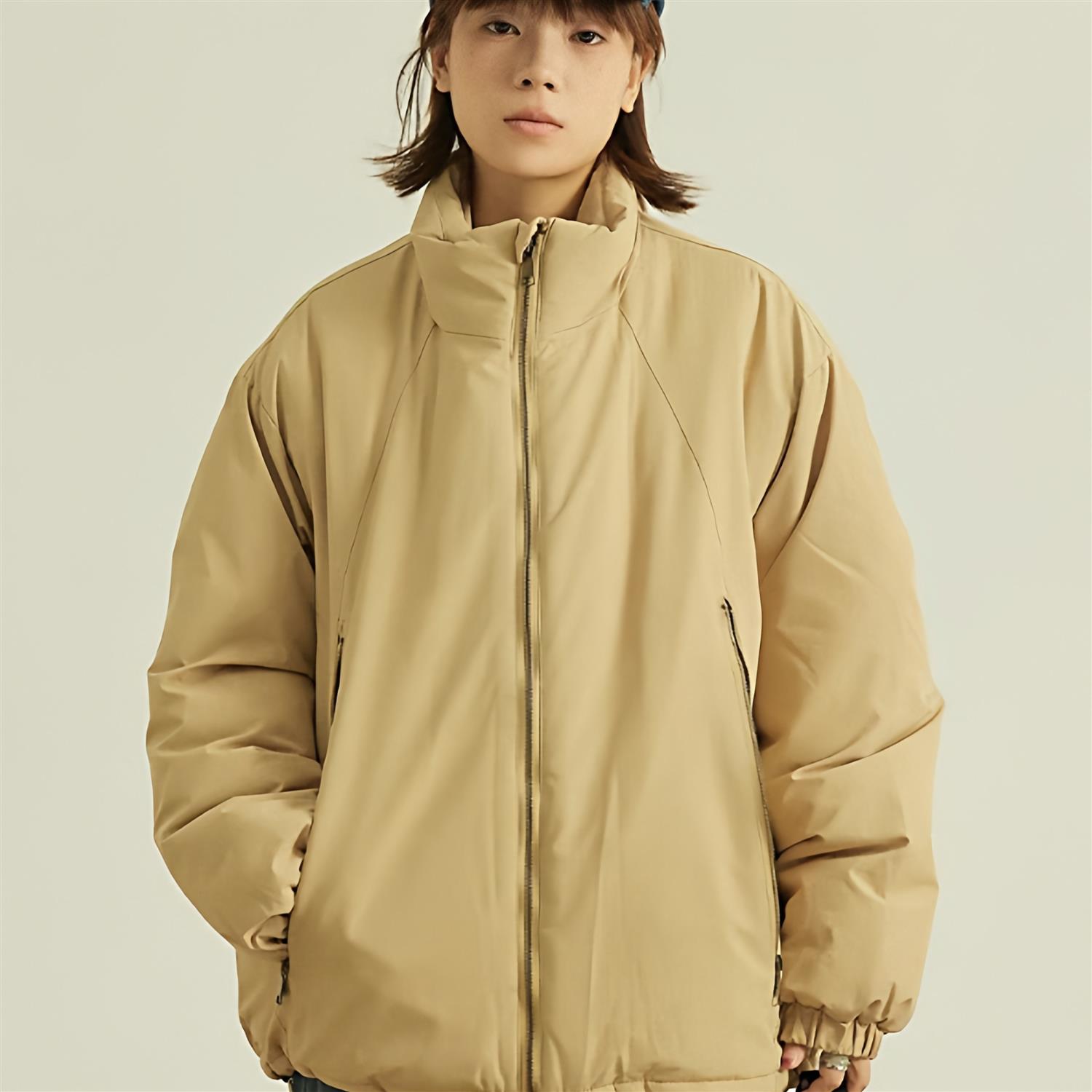 GoodNorth日系复古加厚立领棉衣外套男女同款中性大口袋棉服棉袄