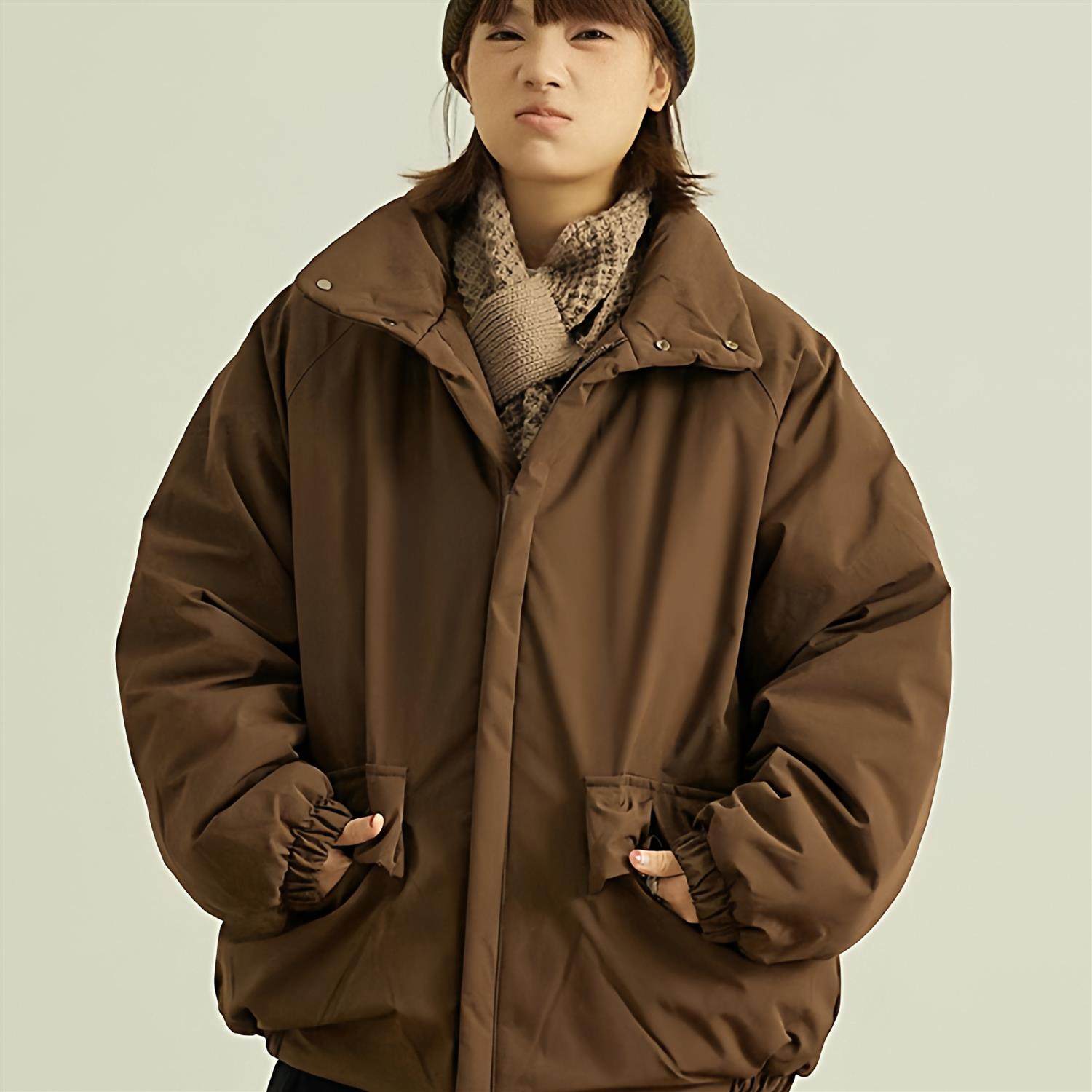 GoodNorth冬季棉衣男女中性风加厚保暖棉袄夹棉立领工装棉服外套