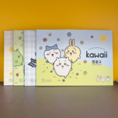 儿童A4卡通图画本吉伊卡哇可爱侧翻素描本不透墨孩子画画本草稿本