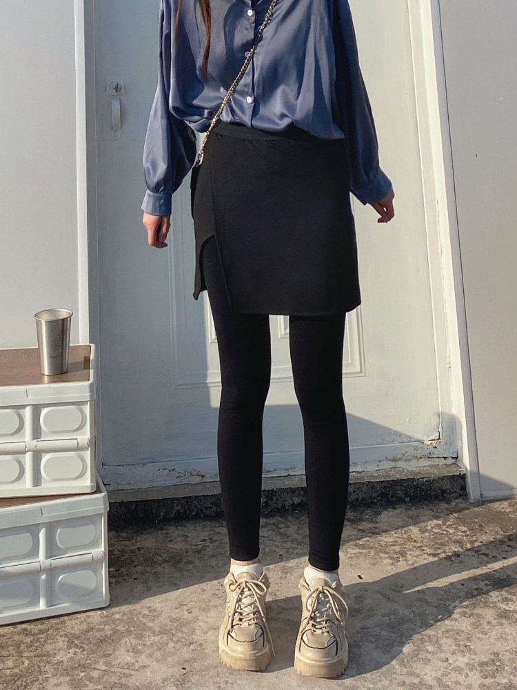 长裤常规纯棉开叉显瘦