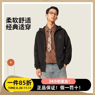 李宁冬季 上衣加厚保暖宽松AWDV901 男子休闲运动外套卫衣连帽开衫