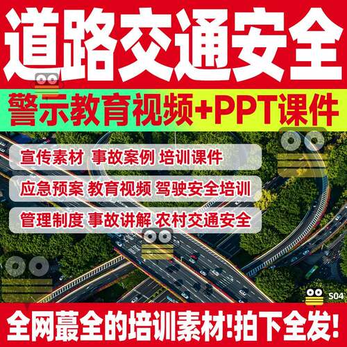 交通全事故安案例警示教育视频宣传片道运输驾驶T员培路训PP课件