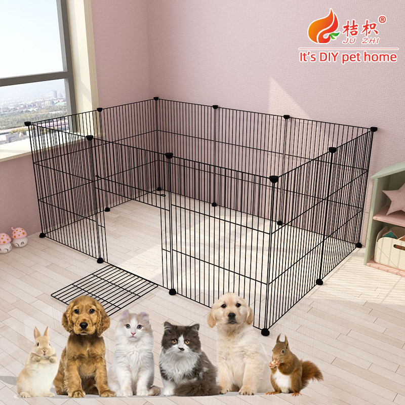 宠物围栏狗狗笼室内加密铁网栅栏猫笼自由拼接兔子荷兰猪龙猫围栏