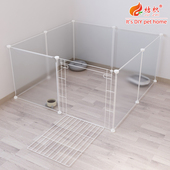 防猫挡板护栏室内猫狗笼子猫栅栏泰迪隔离门栏小型犬宠物围栏塑料