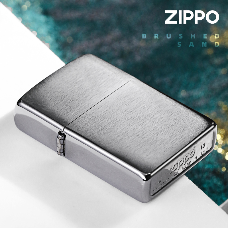 zippo打火机正品美国拉丝磨砂