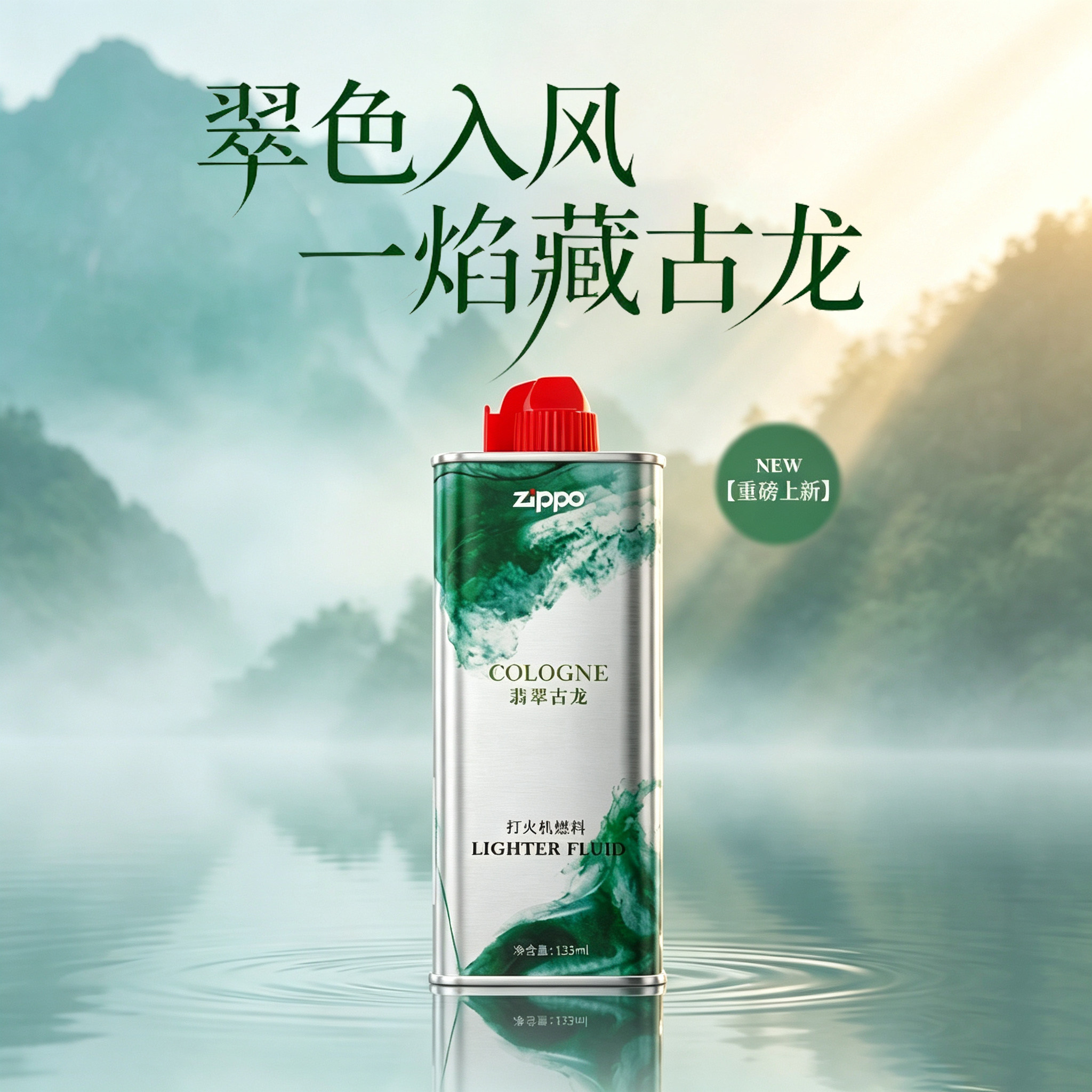 zippo打火机香氛油配件翡翠古龙官方正版芝宝打火机专用油煤油