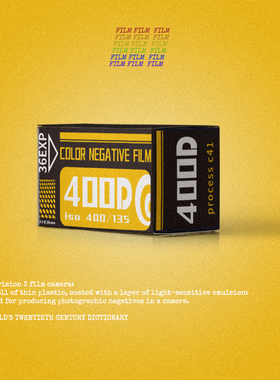 除碳电影卷400D 金属暗盒彩色负片135胶卷c41菲林冲洗工艺新鲜远