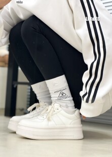 增高6cm厚底牛皮德训鞋小白鞋女鞋2025新运动休闲鞋加绒松糕板鞋