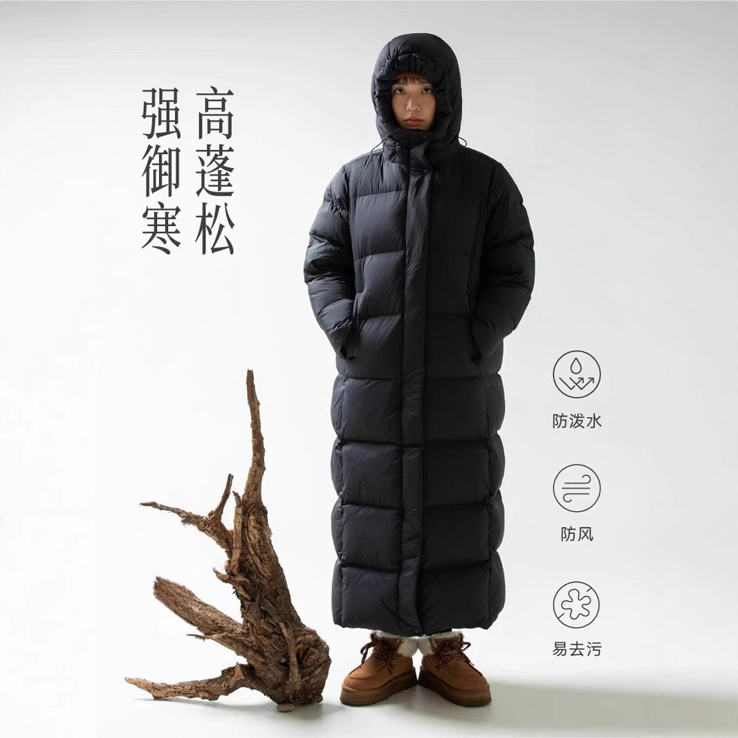 羽绒服2025新款冬季加厚保暖情侣过膝超长款休闲时尚潮流男女同款