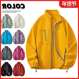 内胆绒衣加绒2025新款冲锋衣保暖男女同款外套抓秋冬季户外奥粒绒