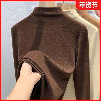 半高领德绒打底衫女2025年新款