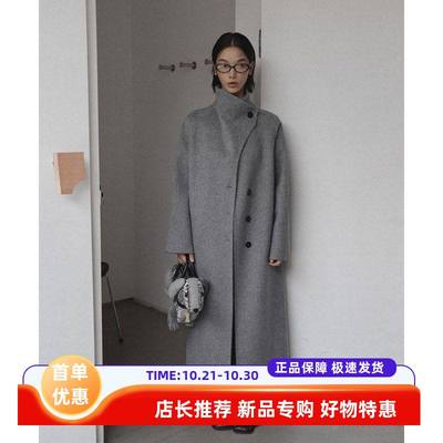 UNITYMODE高级感灰色100羊毛大衣