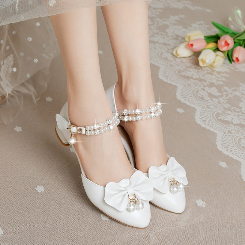 2025新款洛丽塔包头凉鞋女夏小清新甜美串珠大童公主蝴蝶结学生鞋,女鞋,时装凉鞋,淘宝优惠券,粉丝福利购,淘宝优惠卷