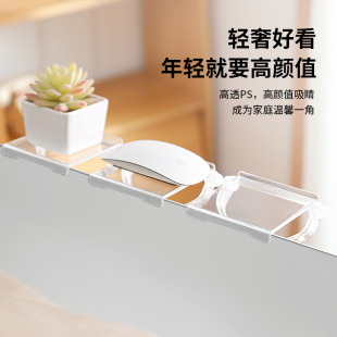 电脑屏幕显示器顶部支架电视上放机顶盒置物架免打孔路由器收纳架