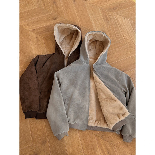 FOGEMMA座山雕PU皮棉服