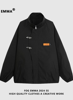 FOG EMMA设计感金属飞机扣防水夹克冲锋男女秋季宽松美式痞帅外套
