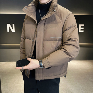 冬季装立领保暖160小码XS号155矮个子男士青年插肩加厚羽绒服外套