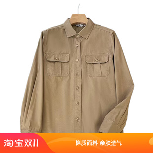 纯棉工装 外套25秋冬新款 衬衫 衬衣空调衫 Y479579 长袖 女装