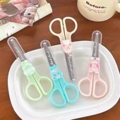 儿童手工安全剪刀剪纸花边剪刀幼儿卡通防夹弹力塑料手工剪刀