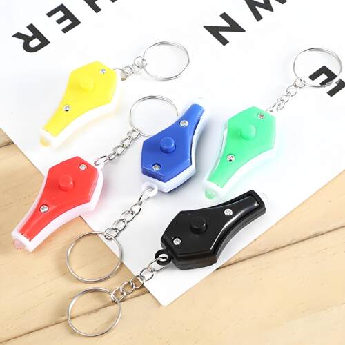 迷你电筒便携式梅花型小手电钥匙扣LED发光验钞灯科教实验礼物品