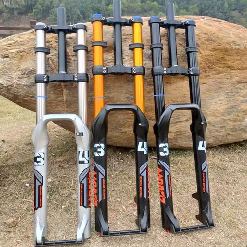 玛卡威双肩快拆超大行程气压前叉