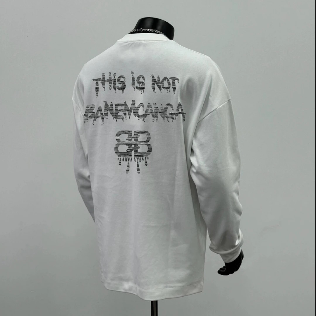 통관 유출 대외 무역 잉여품 트렌디한 브랜드 레트로 헤비웨이트 순면 긴팔 티셔츠 같은 스타일 남녀 공용 탑