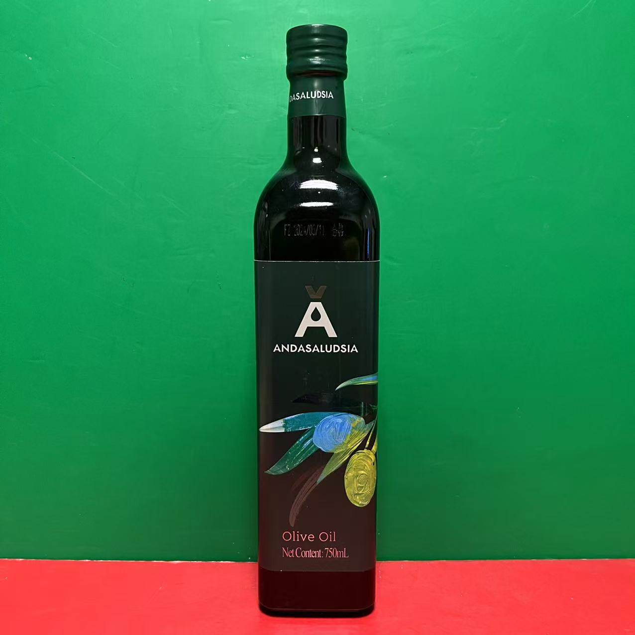 临期特价 安达露西橄榄油750ml瓶装 精炼特级初榨橄榄油 中式烹饪