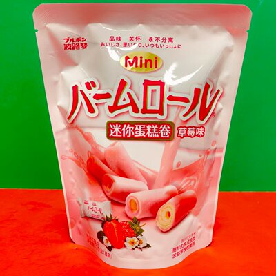 临期特价 波路梦草莓味迷你蛋糕卷70g袋装下午茶零食点心日式糕点