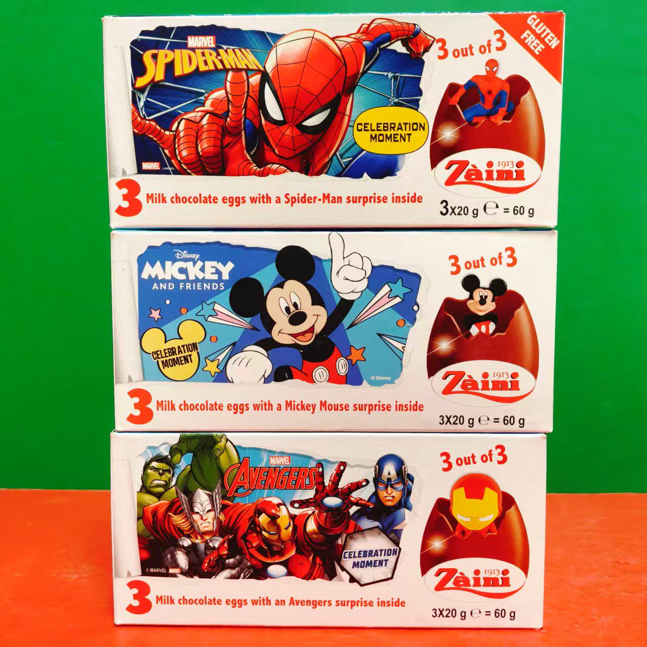 临期特价 意大利进口扎伊尼巧克力蛋60g(20g*3) 儿童休闲网红零食