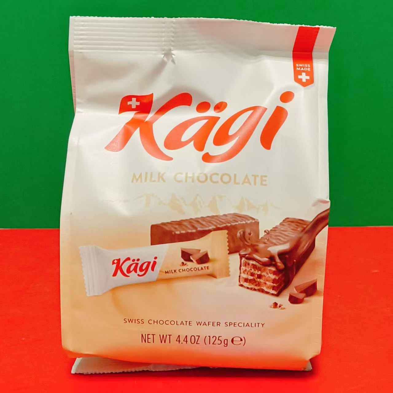 临期特价 瑞士进口卡奇迷你牛奶巧克力威化饼干125g袋装休闲零食