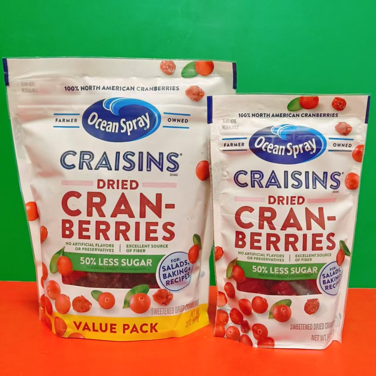 临期价 美国进口优鲜沛蔓越莓干142g-567g袋装点心烘焙即食水果干