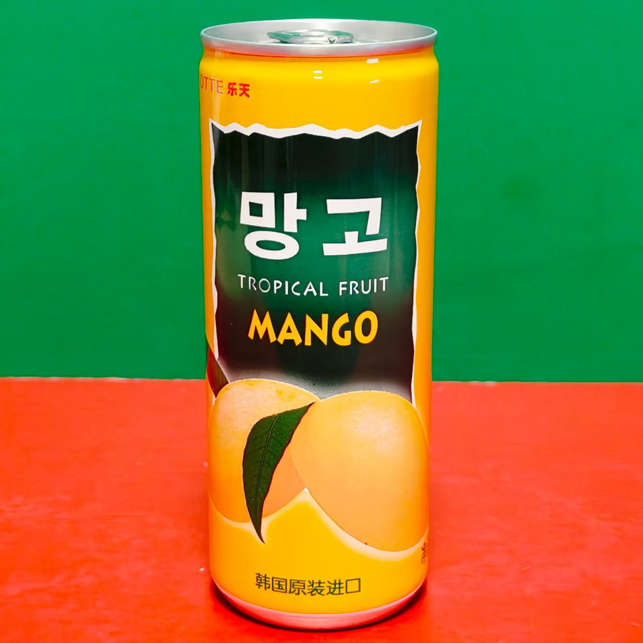 临期特价 韩国进口LOTTE/乐天芒果汁饮料240ml罐装 休闲果汁饮品