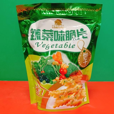 临期特价 果子町园道蔬菜味脆片饼干208g袋装 下午茶休闲零食点心