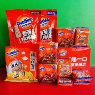 临期特价阿华田可可味麦芽牛乳棒棒糖蘸酱饼干威化饼干下午茶零食